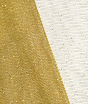 Old Gold Premium Glitter Tulle Fabric ( W: 6 inch | L: 10 Yards )