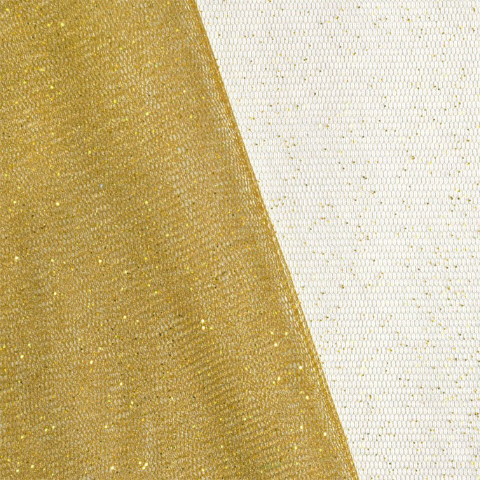 Dark Gold Glitter Tulle Fabric image 1 of 1