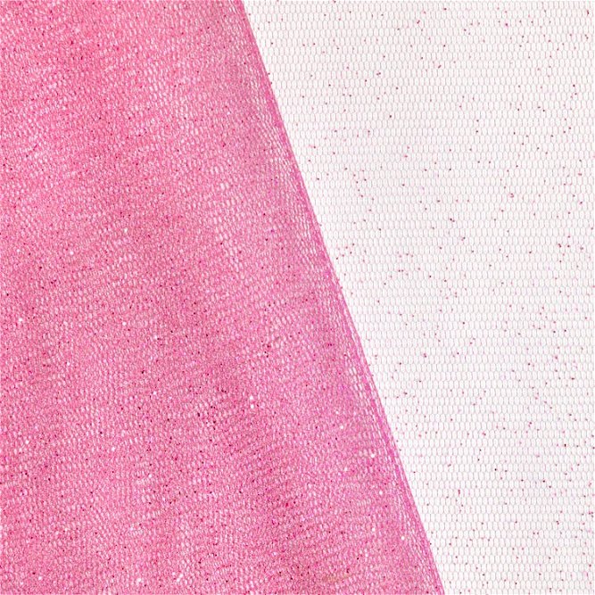 Bubblegum Pink Glitter Tulle Fabric