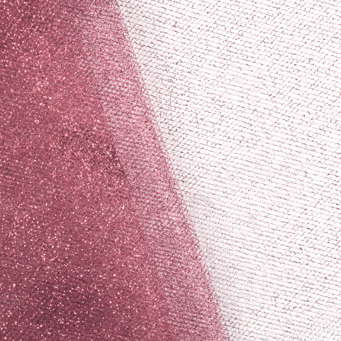 6" Mauve Glitter Tulle - 10 Yards image 2 of 2