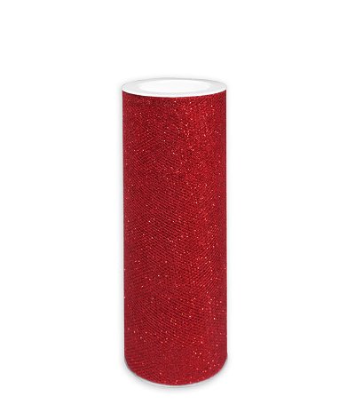 6 inch Red Glitter Tulle - 10 Yards