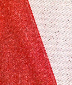 Red Glitter Tulle Fabric
