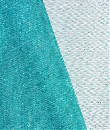 Teal Glitter Tulle Fabric