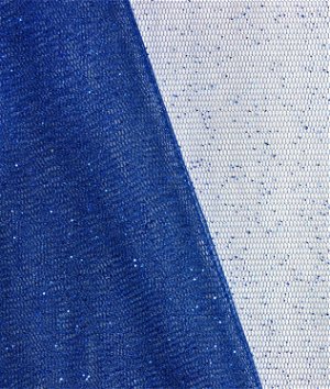 Royal Blue Glitter Tulle Fabric