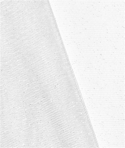 White Silver Glitter Tulle Fabric