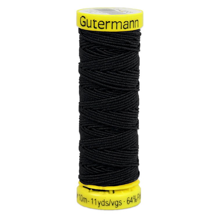 Gutermann Black Elastic Thread