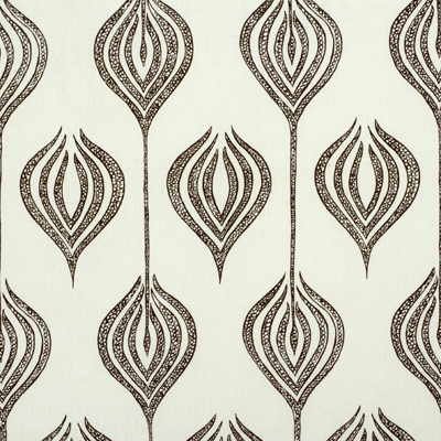 Lee Jofa Modern Tulip White/Chocolate Fabric