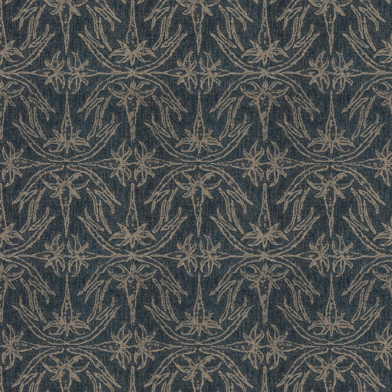 Lee Jofa Modern Lily Branch Midnight Fabric
