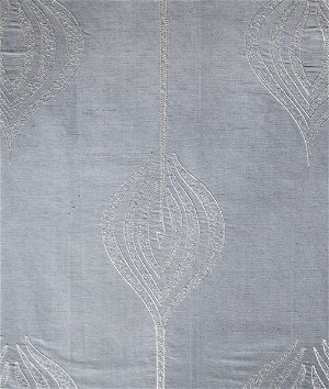 Lee Jofa Modern Tulip Embroidery Aqua Fabric