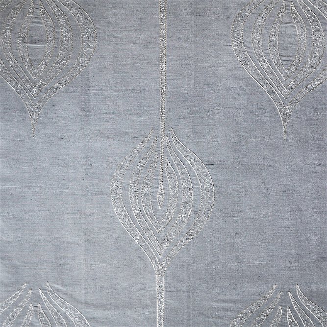 Lee Jofa Modern Tulip Embroidery Aqua Fabric