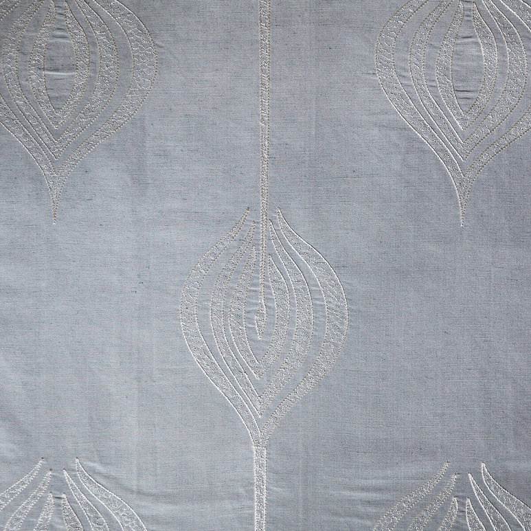 Lee Jofa Modern Tulip Embroidery Aqua Fabric
