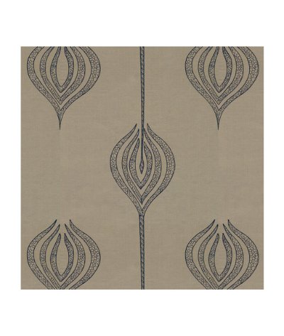 Lee Jofa Modern Tulip Embroidery Blue Fabric