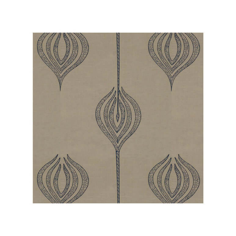 Lee Jofa Modern Tulip Embroidery Blue Fabric