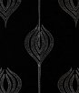 Lee Jofa Modern Tulip Embroidery Black Fabric