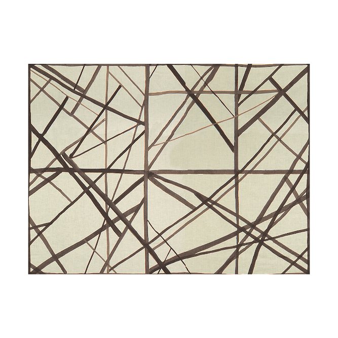 Lee Jofa Modern Channels Taupe/Ivory Fabric