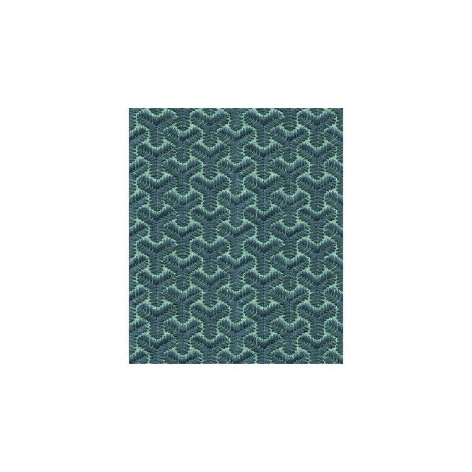Lee Jofa Modern Chengtudoor Embroidery Blue/Aqua Fabric