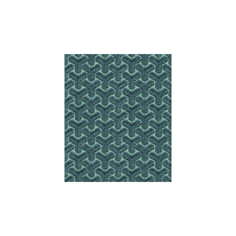 Lee Jofa Modern Chengtudoor Embroidery Blue/Aqua Fabric