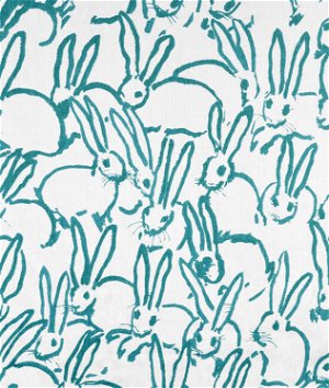 Groundworks Hutch Print Turquoise Fabric