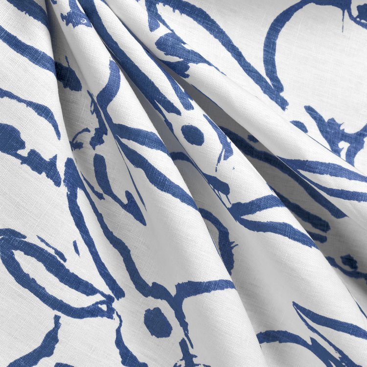 Lee Jofa Modern Hutch Print Navy Fabric | OnlineFabricStore