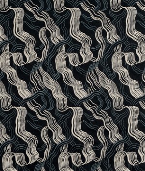 Groundworks Jubilee Embroidery Onyx Fabric