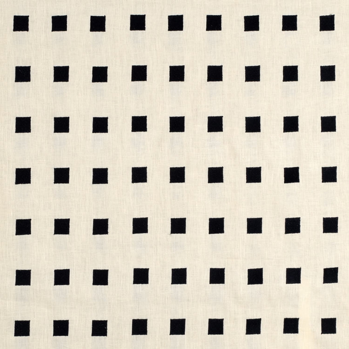 Lee Jofa Modern Chalet Embroidery Ivory/Black Fabric image 1 of 3