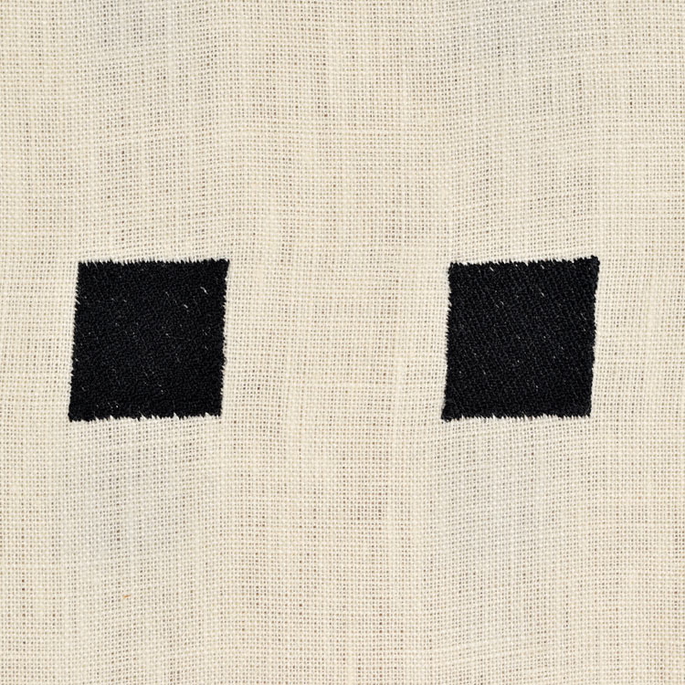 Lee Jofa Modern Chalet Embroidery Ivory/Black Fabric image 2 of 3