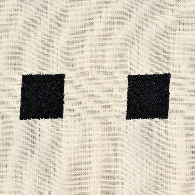 Lee Jofa Modern Chalet Embroidery Ivory/Black Fabric image 2 of 3