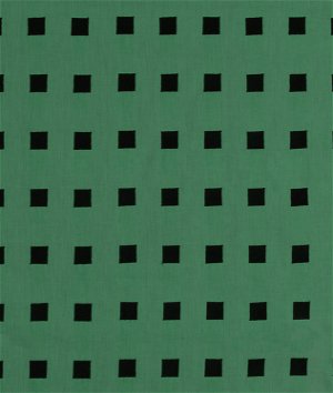 Groundworks Chalet Embroidery Green/Black Fabric