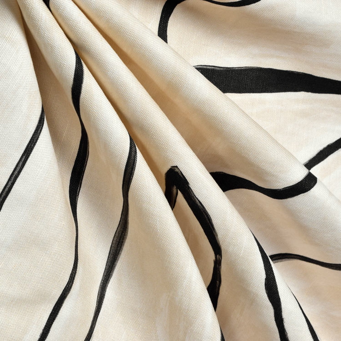 Lee Jofa Modern Graffito Linen/Onyx Fabric image 3 of 3