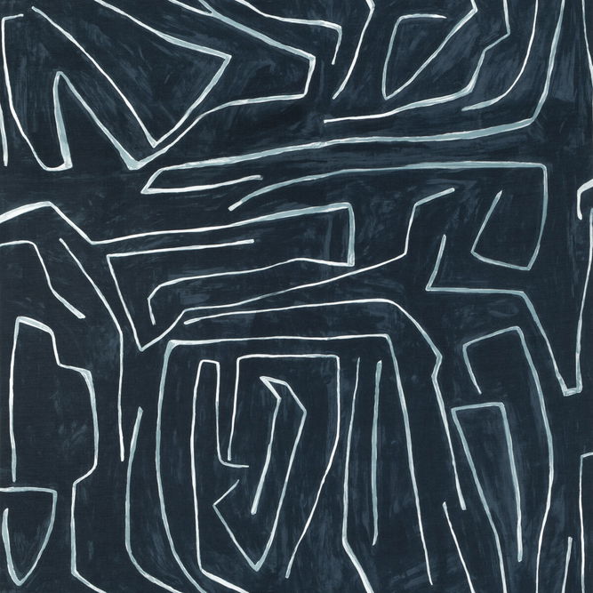 Lee Jofa Modern Graffito Navy Fabric