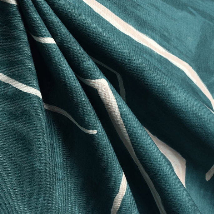 Lee Jofa Modern Graffito Teal/Pearl Fabric image 3 of 3