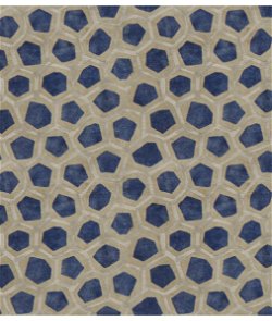 Lee Jofa Modern Hexagon Velvet Sapphire