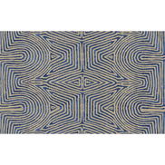 Lee Jofa Modern Julia Embroidery Flax/Blue Fabric