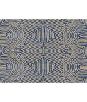 Lee Jofa Modern Julia Embroidery Flax/Blue Fabric