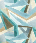 Lee Jofa Modern Roulade Print Aqua/Dune Fabric