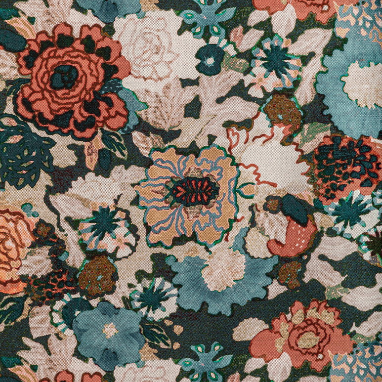Lee Jofa Modern Arioso Print Sea/Spice Fabric