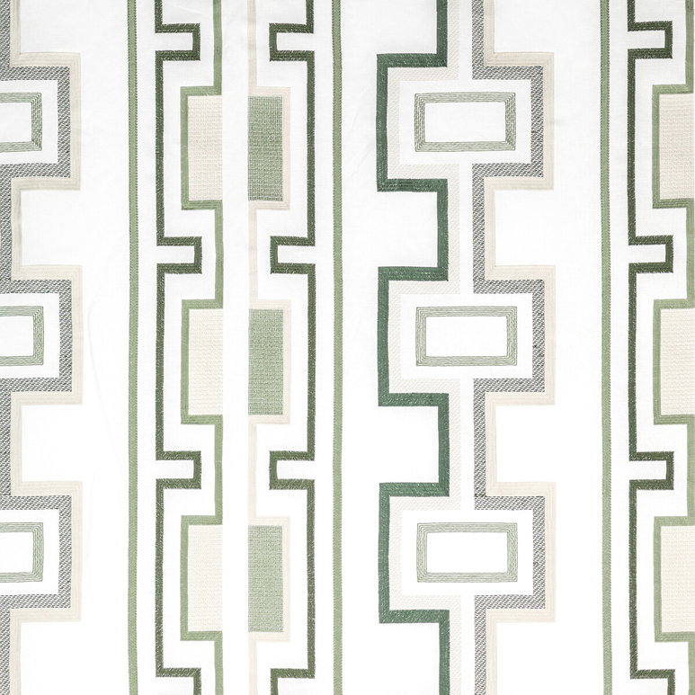 Lee Jofa Modern Tritone Embroidery Sage Fabric