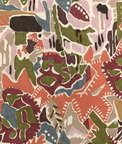 Lee Jofa Modern Chrystie Print Plum/Clay Fabric