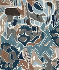 Lee Jofa Modern Chrystie Print Denim/Slate Fabric