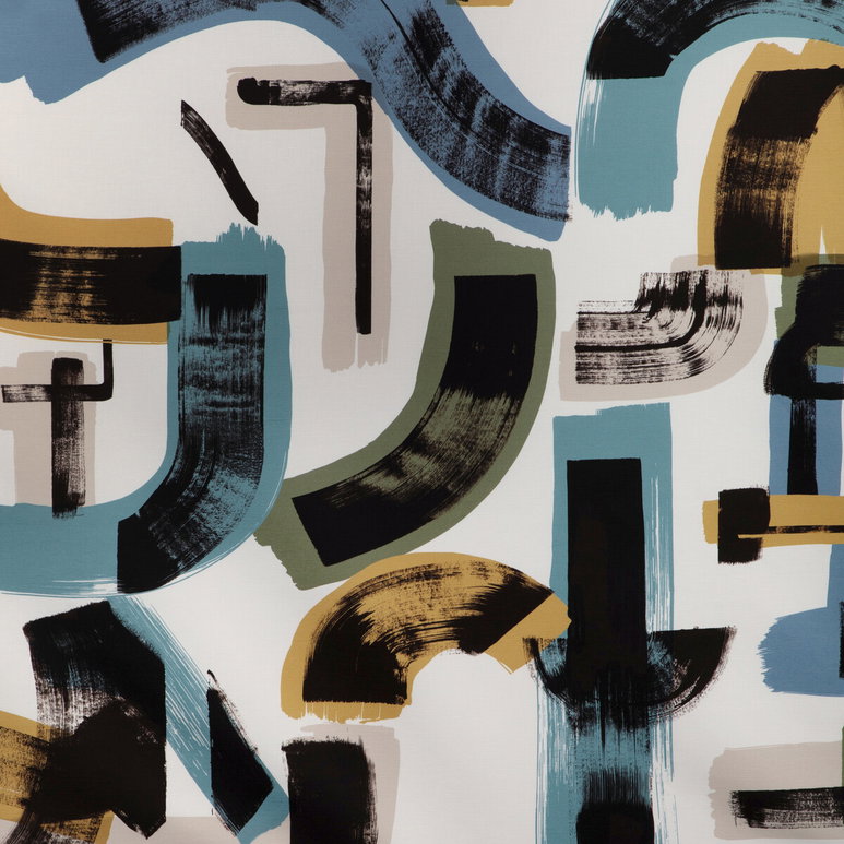 Lee Jofa Modern Bleecker Print Lake/Fern Fabric