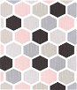 Premier Prints Hexagon Blush Slub Canvas Fabric