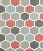 Premier Prints Hexagon Scarlet Slub Canvas