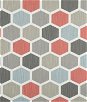 Premier Prints Hexagon Scarlet Slub Canvas Fabric