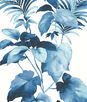 Harry & Grace Peel & Stick Leaf Stripe Olympic Blue Wallpaper