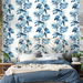 Harry &amp; Grace Peel &amp; Stick Leaf Stripe Olympic Blue Wallpaper thumbnail image 3 of 4