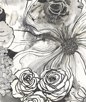 Harry & Grace Peel & Stick Ink Rose Onyx Wallpaper