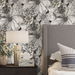 Harry &amp; Grace Peel &amp; Stick Ink Rose Onyx Wallpaper thumbnail image 4 of 4