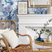 Harry &amp; Grace Peel &amp; Stick Ink Rose Celtic Blue Wallpaper thumbnail image 3 of 4