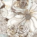 Harry & Grace Peel & Stick Ink Rose Mocha & Blue Mist Wallpaper