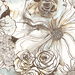 Harry &amp; Grace Peel &amp; Stick Ink Rose Mocha &amp; Blue Mist Wallpaper thumbnail image 1 of 4